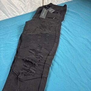 SUPPLY & DEMAND roughed up black jeans